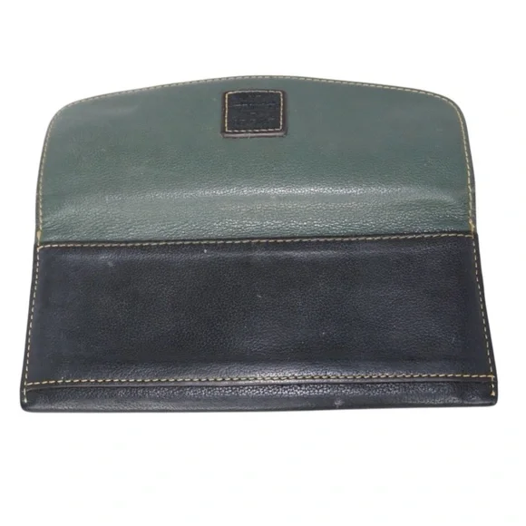 Dooney & Bourke Sophie Slim Green and Black Leather Wallet - Picture 5 of 8